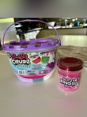 Compound Kings Butter Cloudz slime tub and Glitzy Bingsu Cutiez bundle NEW